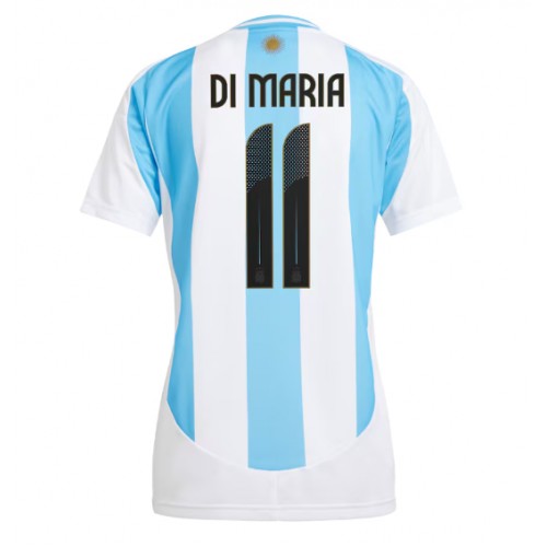 Fotballdrakt Dame Argentina Angel Di Maria #11 Hjemmedrakt Copa America 2024 Kortermet